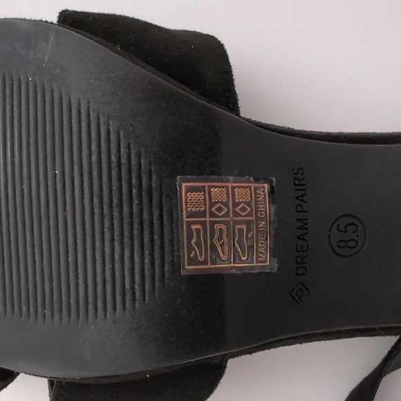 Dream Pairs Open Toe Ankle Strap Sparkly Strappy Chunky Heels Pump Sandals 8.5 - Picture 6 of 9